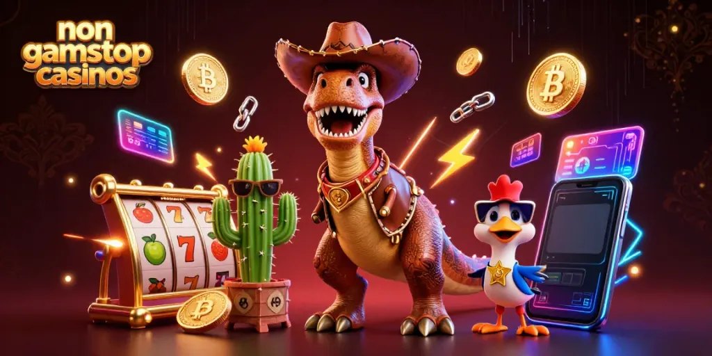 Experience non gamstop casinos with adventurous characters and vibrant gaming elements in an exciting atmosphere.