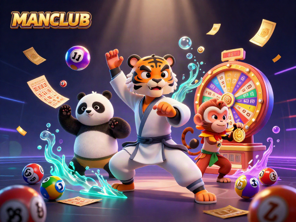 Engage with MANCLUB's thrilling casino atmosphere as characters immerse in vibrant lotteries and prize excitement.