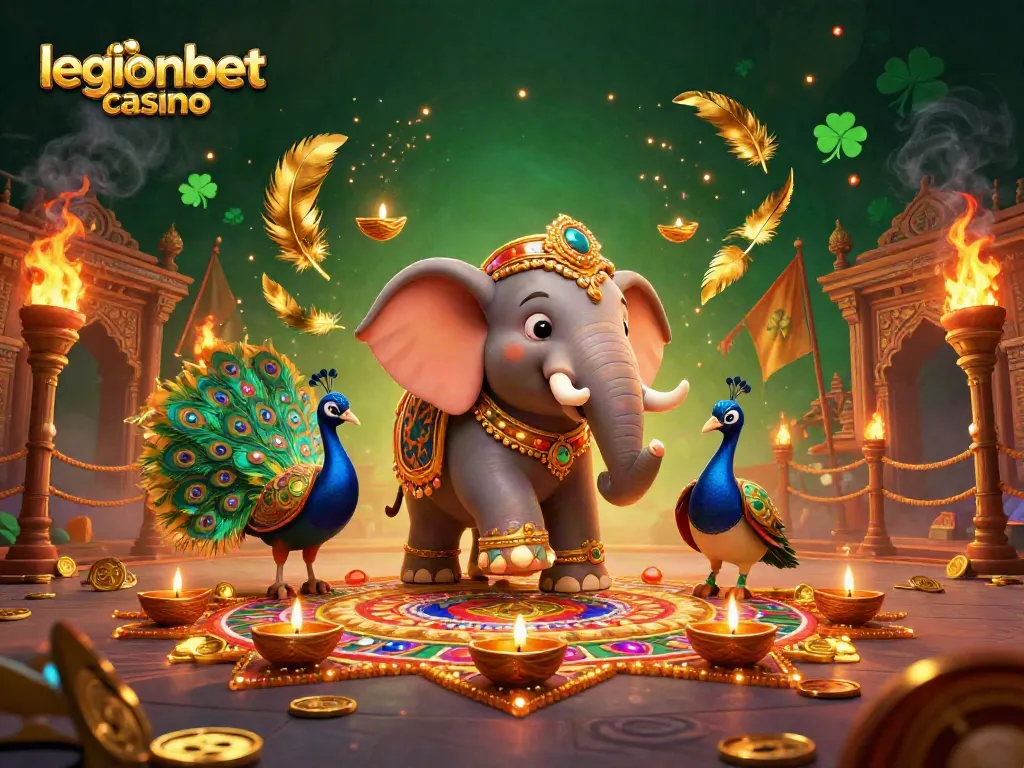 Experience the thrill at legionbet casino with vibrant gameplay and lively characters in a stunning digital scene.